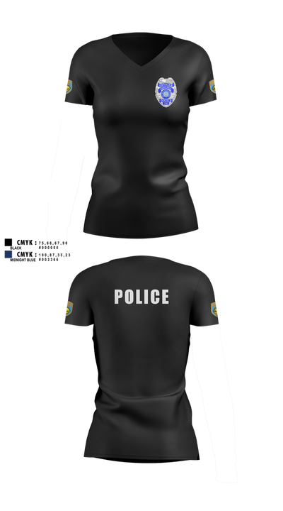Odessa Police Department 86817075 Women's Short Sleeve V-neck Shirt - 2