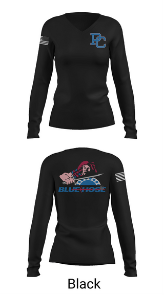 Womens Long Sleeve Vneck Shirt, PC ROTC, Army, Teamtime, Team time, sublimation, custom sports apparel, team uniforms, spirit wear, spiritwear, sports uniforms, custom shirts, team store, custom team store, fundraiser sports, apparel fundraiser