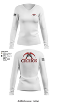 Cronos 94910133 Women's Long Sleeve V-neck Shirt - 2