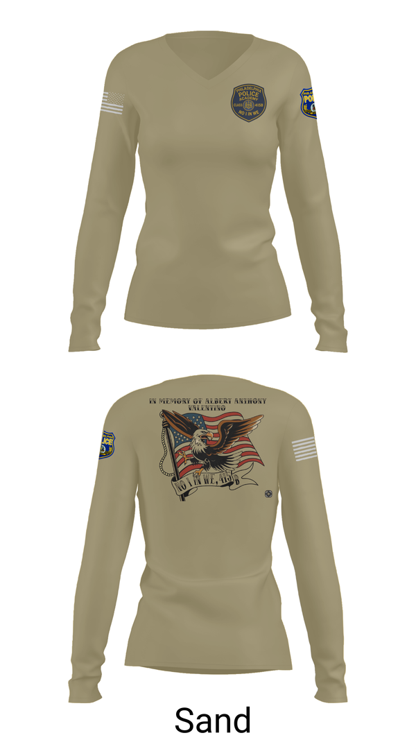 Womens Long Sleeve Vneck Shirt, Philadelphia Police, , Teamtime, Team time, sublimation, custom sports apparel, team uniforms, spirit wear, spiritwear, sports uniforms, custom shirts, team store, custom team store, fundraiser sports, apparel fundraiser