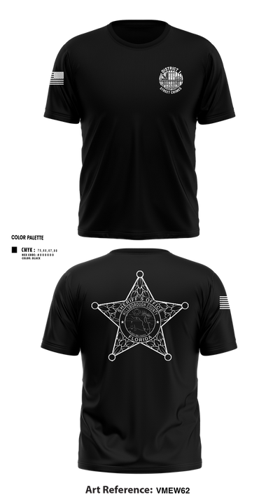 District I Street Crimes 1468514 Short Sleeve Performance Shirt - 106