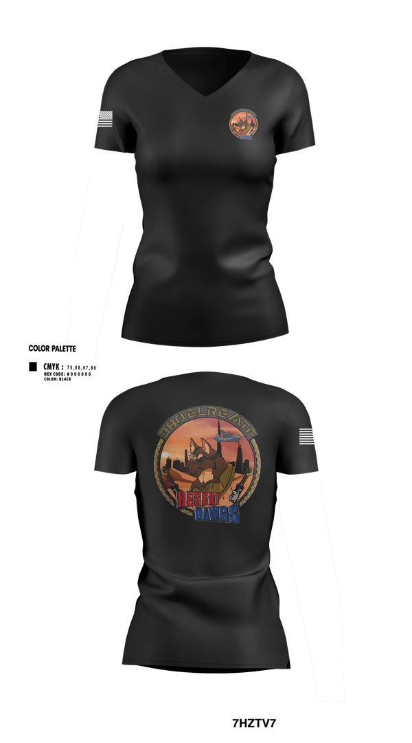 380 ELRE 49200240 Women's Short Sleeve V-neck Shirt - 1