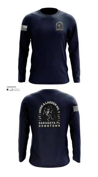 Long Sleeve Performance Shirt, Sarasota county fire dept sta 1, Fire Department, Teamtime, Team time, sublimation, custom sports apparel, team uniforms, spirit wear, spiritwear, sports uniforms, custom shirts, team store, custom team store, fundraiser sports, apparel fundraiser