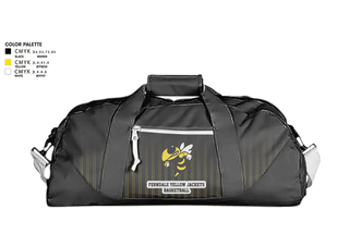 Duffle Bag, Ferndale Yellow Jackets, Men's Basketball, Teamtime, Team time, sublimation, custom sports apparel, team uniforms, spirit wear, spiritwear, sports uniforms, custom shirts, team store, custom team store, fundraiser sports, apparel fundraiser