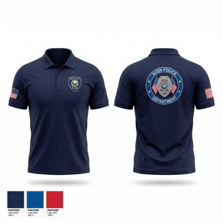 Short Sleeve Performance Polo, Avon Police, Police, Teamtime, Team time, sublimation, custom sports apparel, team uniforms, spirit wear, spiritwear, sports uniforms, custom shirts, team store, custom team store, fundraiser sports, apparel fundraiser