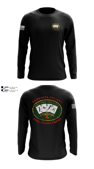 Long Sleeve Performance Shirt, Sarasota county fire dept sta 1, Fire Department, Teamtime, Team time, sublimation, custom sports apparel, team uniforms, spirit wear, spiritwear, sports uniforms, custom shirts, team store, custom team store, fundraiser sports, apparel fundraiser