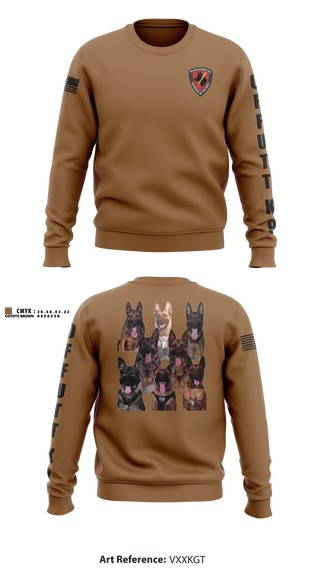 Crew Neck Sweatshirt, 55 SFS K9, Air Force, Teamtime, Team time, sublimation, custom sports apparel, team uniforms, spirit wear, spiritwear, sports uniforms, custom shirts, team store, custom team store, fundraiser sports, apparel fundraiser