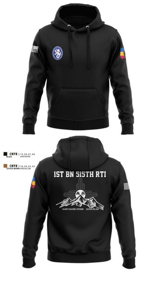 Hoodie, 1st BN 515th RTI, Army, Teamtime, Team time, sublimation, custom sports apparel, team uniforms, spirit wear, spiritwear, sports uniforms, custom shirts, team store, custom team store, fundraiser sports, apparel fundraiser