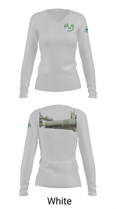 Plug Green Hydrogen 22679521 Women's Long Sleeve V-neck Shirt - 16