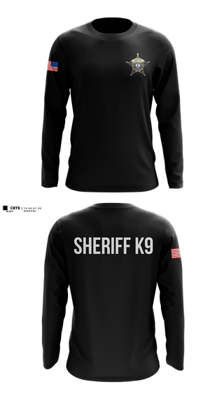 Long Sleeve Performance Shirt, Bedford County Sheriff K9 Unit, Police, Teamtime, Team time, sublimation, custom sports apparel, team uniforms, spirit wear, spiritwear, sports uniforms, custom shirts, team store, custom team store, fundraiser sports, apparel fundraiser
