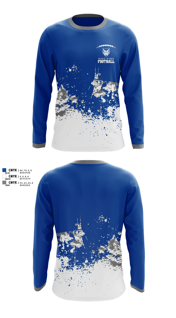Long Sleeve Performance Shirt, Wood-Ridge Football, , Teamtime, Team time, sublimation, custom sports apparel, team uniforms, spirit wear, spiritwear, sports uniforms, custom shirts, team store, custom team store, fundraiser sports, apparel fundraiser
