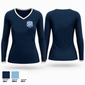 SAVSC 98136746 Women's Long Sleeve V-neck Shirt - 1
