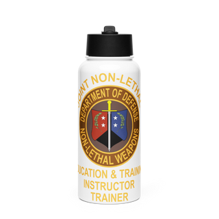 MARDET Fort Leonard Wood (FLW) DoD Interservice Non-Lethal Individual Weapons Instructor's Course Fort Leonard Wood Basic Military Police School House 85890627 Stainless Steel Water Bottle with a Stra