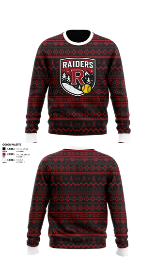 Crew Neck Sweatshirt, Raiders, Softball, Teamtime, Team time, sublimation, custom sports apparel, team uniforms, spirit wear, spiritwear, sports uniforms, custom shirts, team store, custom team store, fundraiser sports, apparel fundraiser