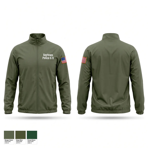 Windbreaker, Baytown Police K-9, Police, Teamtime, Team time, sublimation, custom sports apparel, team uniforms, spirit wear, spiritwear, sports uniforms, custom shirts, team store, custom team store, fundraiser sports, apparel fundraiser