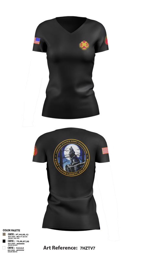 Womens Short Sleeve Vneck Shirt, FHL Garrison 2, , Teamtime, Team time, sublimation, custom sports apparel, team uniforms, spirit wear, spiritwear, sports uniforms, custom shirts, team store, custom team store, fundraiser sports, apparel fundraiser