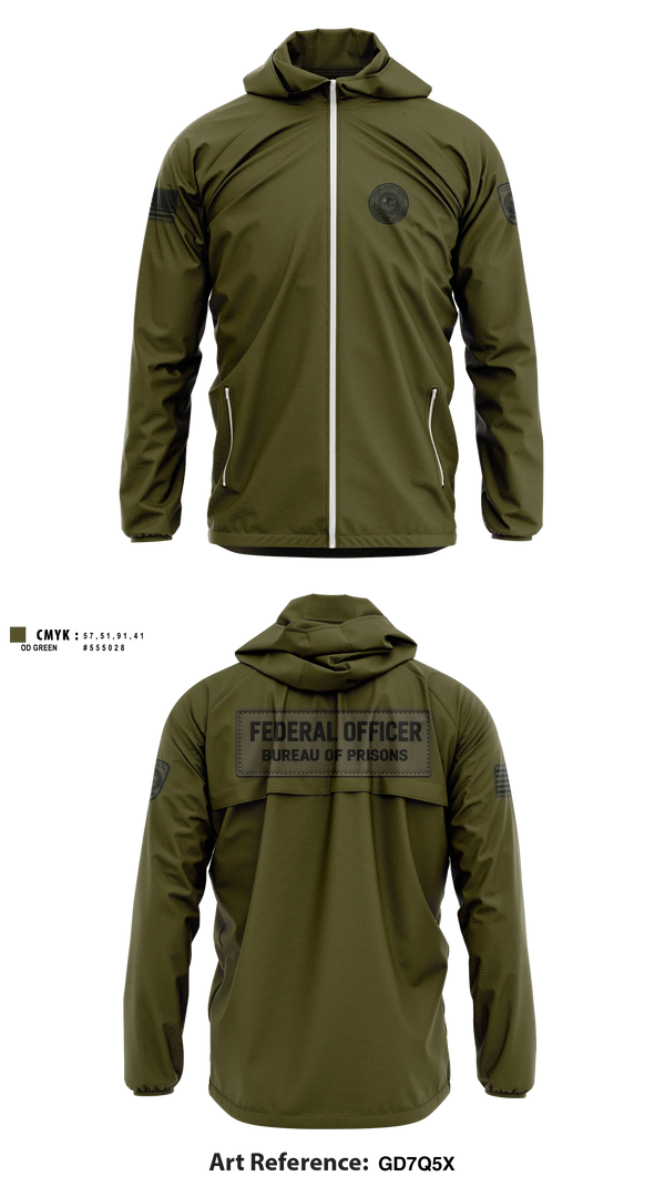 Windbreaker, Federal bureau of prions, Police, Teamtime, Team time, sublimation, custom sports apparel, team uniforms, spirit wear, spiritwear, sports uniforms, custom shirts, team store, custom team store, fundraiser sports, apparel fundraiser