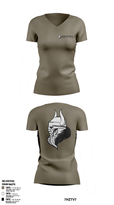 Viking Ready Mix 63384913 Women's Short Sleeve V-neck Shirt - 1