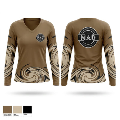 Miami Action Design Women's Long Sleeve V-neck Shirt - 1