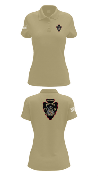 Womens Short Sleeve Performance Polo, B CO 1-114TH AVN S&S, Army, Teamtime, Team time, sublimation, custom sports apparel, team uniforms, spirit wear, spiritwear, sports uniforms, custom shirts, team store, custom team store, fundraiser sports, apparel fundraiser