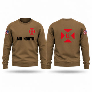 Crew Neck Sweatshirt, MH NORTH, Army, Teamtime, Team time, sublimation, custom sports apparel, team uniforms, spirit wear, spiritwear, sports uniforms, custom shirts, team store, custom team store, fundraiser sports, apparel fundraiser