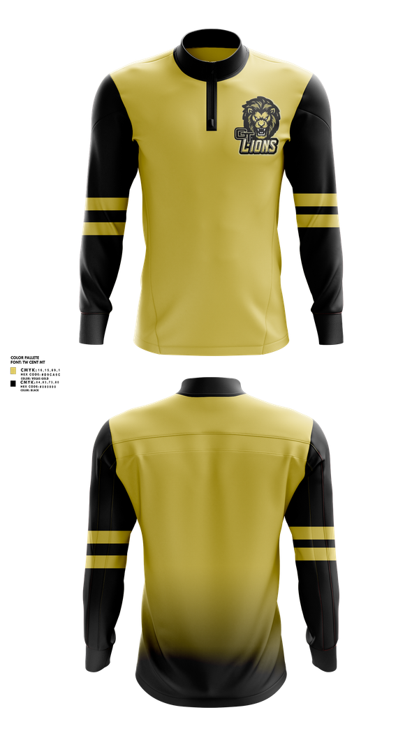 Quarter Zip Jacket, Gt lions, , Teamtime, Team time, sublimation, custom sports apparel, team uniforms, spirit wear, spiritwear, sports uniforms, custom shirts, team store, custom team store, fundraiser sports, apparel fundraiser