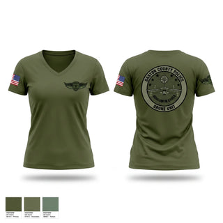 Womens Short Sleeve Vneck Shirt, Drone Unit, Police, Teamtime, Team time, sublimation, custom sports apparel, team uniforms, spirit wear, spiritwear, sports uniforms, custom shirts, team store, custom team store, fundraiser sports, apparel fundraiser