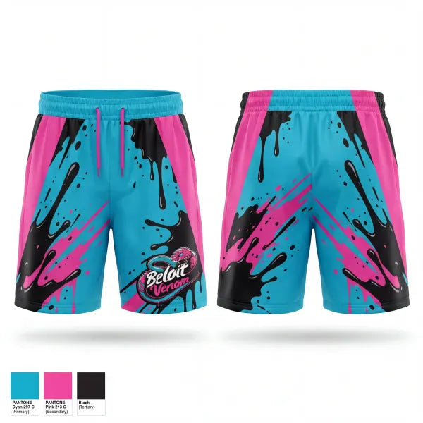 Athletic Shorts With Pockets, Beloit Venom, Softball, Teamtime, Team time, sublimation, custom sports apparel, team uniforms, spirit wear, spiritwear, sports uniforms, custom shirts, team store, custom team store, fundraiser sports, apparel fundraiser