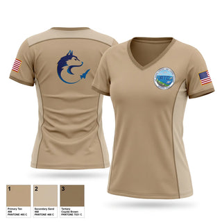 Womens Short Sleeve Vneck Shirt, Air Traffic Control & Landing Systems Division, Navy, Teamtime, Team time, sublimation, custom sports apparel, team uniforms, spirit wear, spiritwear, sports uniforms, custom shirts, team store, custom team store, fundraiser sports, apparel fundraiser
