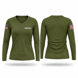 Womens Long Sleeve Vneck Shirt, PREIT SRT, Police, Teamtime, Team time, sublimation, custom sports apparel, team uniforms, spirit wear, spiritwear, sports uniforms, custom shirts, team store, custom team store, fundraiser sports, apparel fundraiser