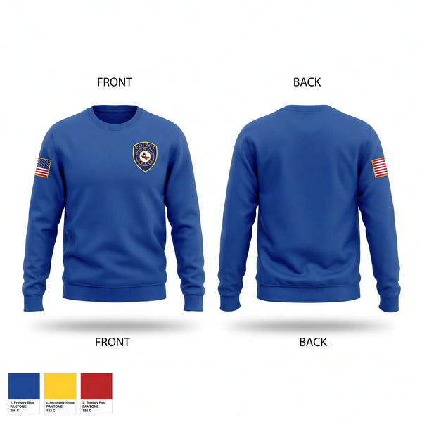 Crew Neck Sweatshirt, Kirby Police Department, Police, Teamtime, Team time, sublimation, custom sports apparel, team uniforms, spirit wear, spiritwear, sports uniforms, custom shirts, team store, custom team store, fundraiser sports, apparel fundraiser