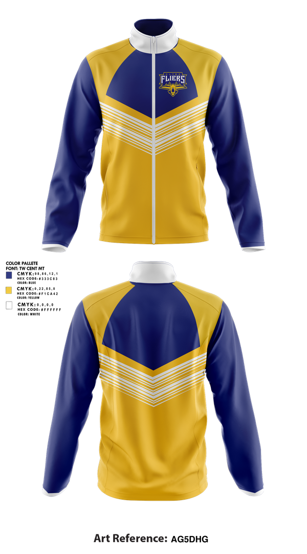 Fleece Jacket, Clyde Fliers, Golf, Teamtime, Team time, sublimation, custom sports apparel, team uniforms, spirit wear, spiritwear, sports uniforms, custom shirts, team store, custom team store, fundraiser sports, apparel fundraiser