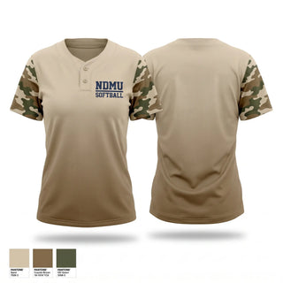 Two Button Softball Jersey, NDMU, Softball, Teamtime, Team time, sublimation, custom sports apparel, team uniforms, spirit wear, spiritwear, sports uniforms, custom shirts, team store, custom team store, fundraiser sports, apparel fundraiser