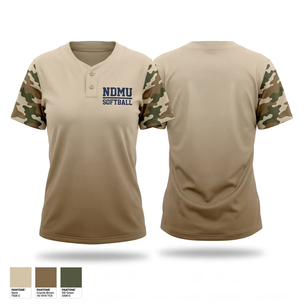 Two Button Softball Jersey, NDMU, Softball, Teamtime, Team time, sublimation, custom sports apparel, team uniforms, spirit wear, spiritwear, sports uniforms, custom shirts, team store, custom team store, fundraiser sports, apparel fundraiser