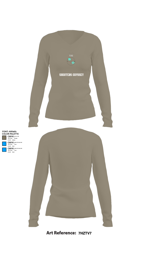 Womens Long Sleeve Vneck Shirt, Shooters odyssey, National Guard, Teamtime, Team time, sublimation, custom sports apparel, team uniforms, spirit wear, spiritwear, sports uniforms, custom shirts, team store, custom team store, fundraiser sports, apparel fundraiser