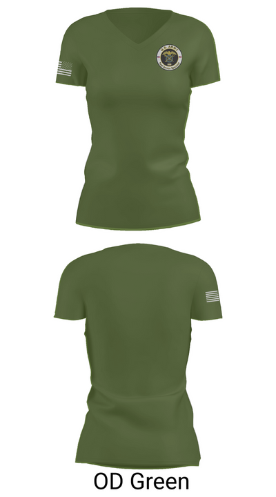 473rd QM 94874970 Women's Short Sleeve V-neck Shirt - 46