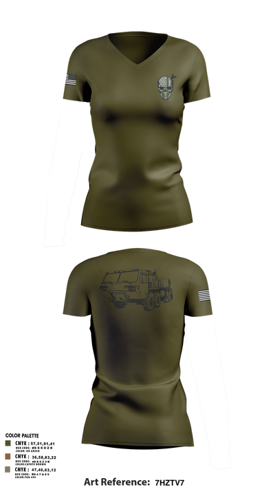 Fco 3-4AHB 30647083 Women's Short Sleeve V-neck Shirt - 1