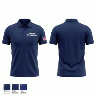 Short Sleeve Performance Polo, San Angelo Fire Department, Fire Department, Teamtime, Team time, sublimation, custom sports apparel, team uniforms, spirit wear, spiritwear, sports uniforms, custom shirts, team store, custom team store, fundraiser sports, apparel fundraiser