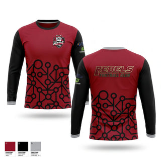Long Sleeve Performance Shirt, Rebels F. C., Men's Soccer, Teamtime, Team time, sublimation, custom sports apparel, team uniforms, spirit wear, spiritwear, sports uniforms, custom shirts, team store, custom team store, fundraiser sports, apparel fundraiser