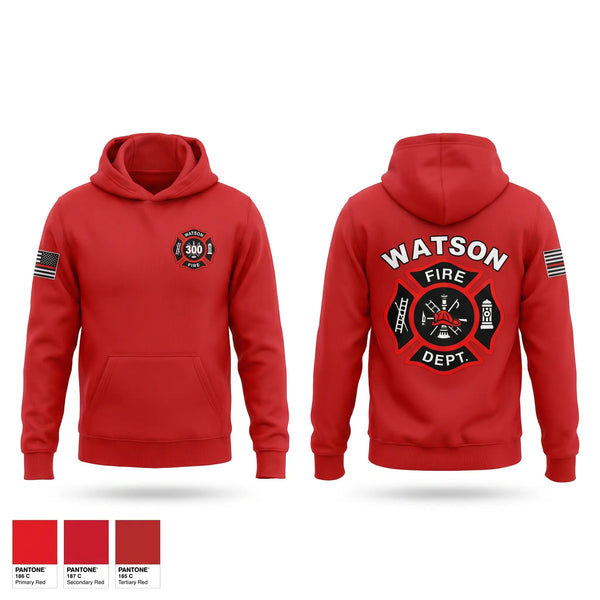 Hoodie, WATSON, Fire Department, Teamtime, Team time, sublimation, custom sports apparel, team uniforms, spirit wear, spiritwear, sports uniforms, custom shirts, team store, custom team store, fundraiser sports, apparel fundraiser