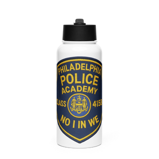 Philadelphia Police Stainless Steel Water Bottle with a Straw Lid