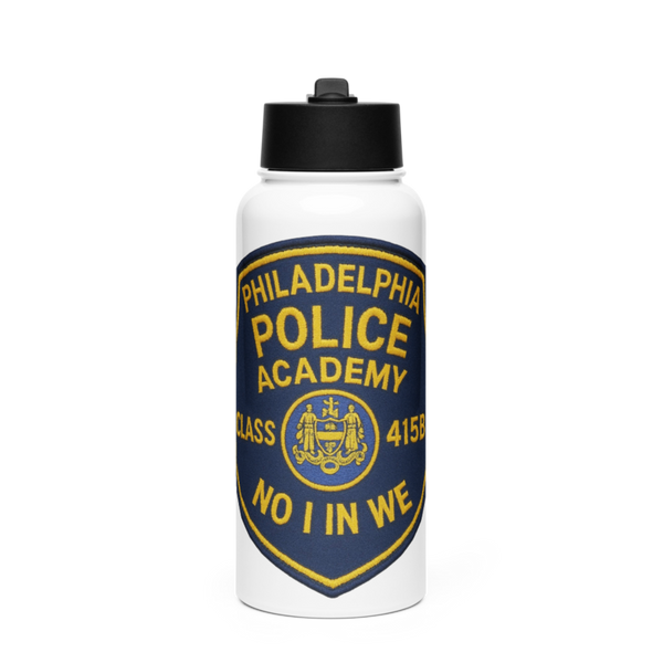 Philadelphia Police Stainless Steel Water Bottle with a Straw Lid