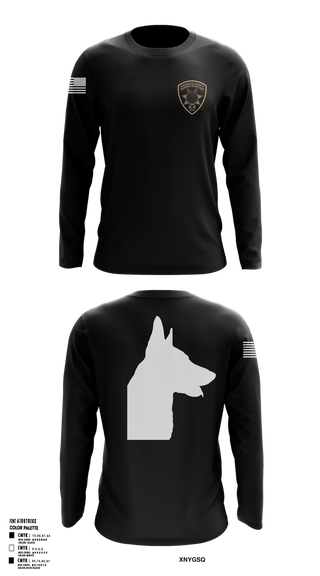 Long Sleeve Performance Shirt, Onondaga County Sheriff's Office K9, Police, Teamtime, Team time, sublimation, custom sports apparel, team uniforms, spirit wear, spiritwear, sports uniforms, custom shirts, team store, custom team store, fundraiser sports, apparel fundraiser