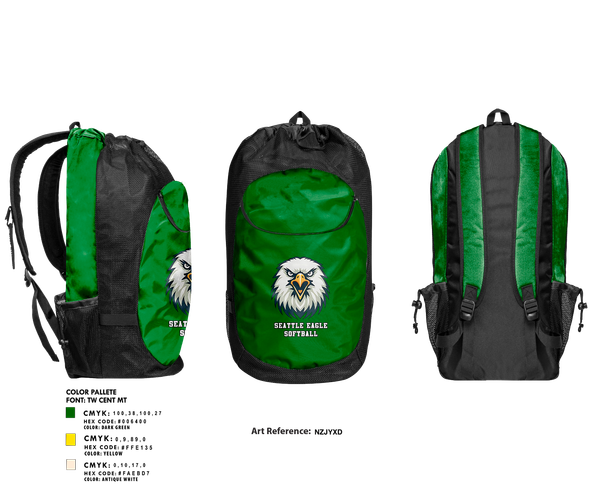 Gear Bag, Seattle Eagles, Softball, Teamtime, Team time, sublimation, custom sports apparel, team uniforms, spirit wear, spiritwear, sports uniforms, custom shirts, team store, custom team store, fundraiser sports, apparel fundraiser