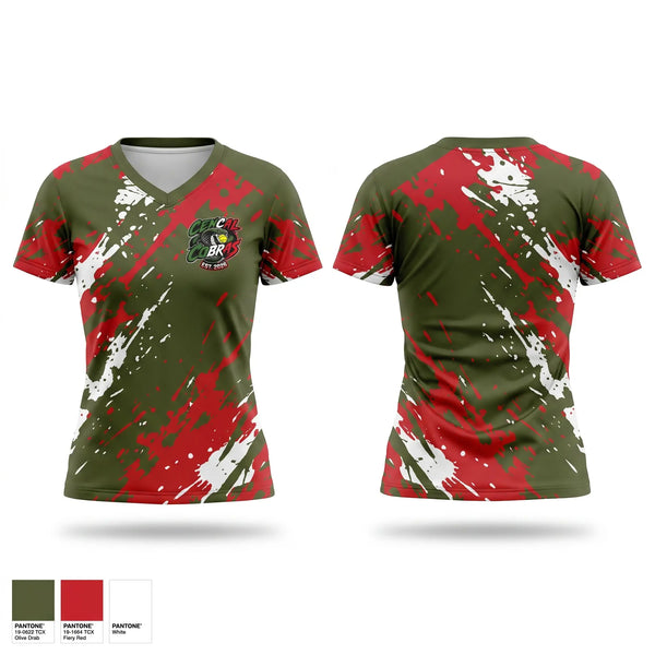 Womens Short Sleeve Vneck Shirt, Cancel Cobras, Softball, Teamtime, Team time, sublimation, custom sports apparel, team uniforms, spirit wear, spiritwear, sports uniforms, custom shirts, team store, custom team store, fundraiser sports, apparel fundraiser