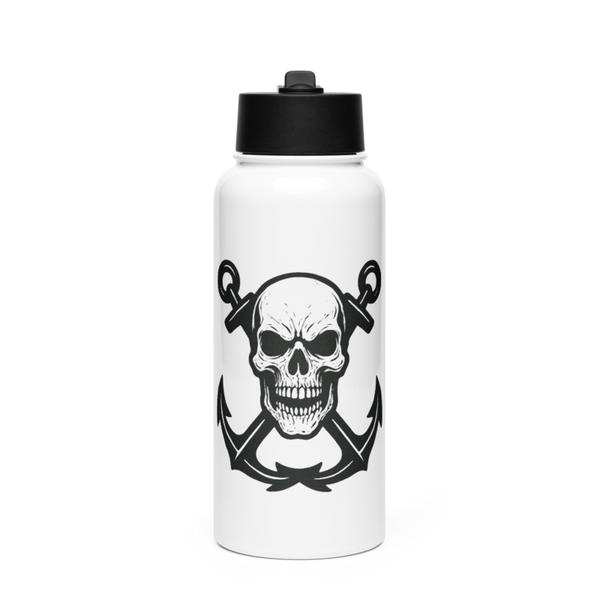 Deck Division Stainless Steel Water Bottle with a Straw Lid