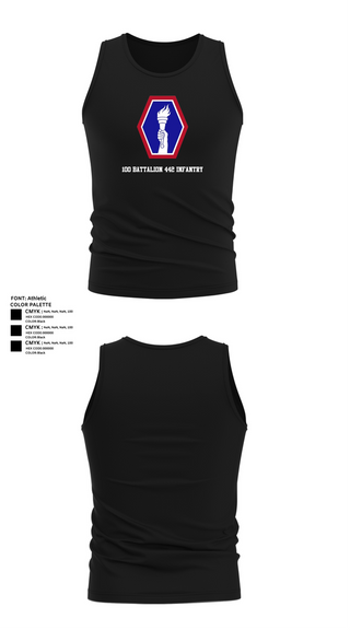 Tank Top, 100 Battalion 442 Infantry, Army, Teamtime, Team time, sublimation, custom sports apparel, team uniforms, spirit wear, spiritwear, sports uniforms, custom shirts, team store, custom team store, fundraiser sports, apparel fundraiser