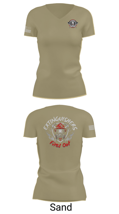 HQ PLT, HHC, 508th MP BN (D) 41529202 Women's Short Sleeve V-neck Shirt - 88