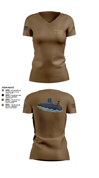 Womens Short Sleeve Vneck Shirt, USS Jefferson City, Navy, Teamtime, Team time, sublimation, custom sports apparel, team uniforms, spirit wear, spiritwear, sports uniforms, custom shirts, team store, custom team store, fundraiser sports, apparel fundraiser