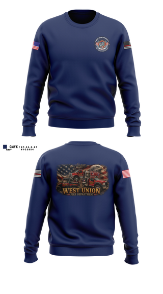 Crew Neck Sweatshirt, West Union Community Fire Protection District, Fire Department, Teamtime, Team time, sublimation, custom sports apparel, team uniforms, spirit wear, spiritwear, sports uniforms, custom shirts, team store, custom team store, fundraiser sports, apparel fundraiser